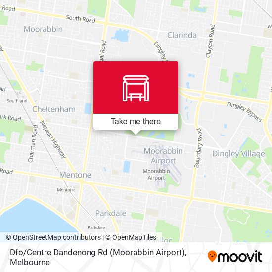 Dfo / Centre Dandenong Rd (Moorabbin Airport) map