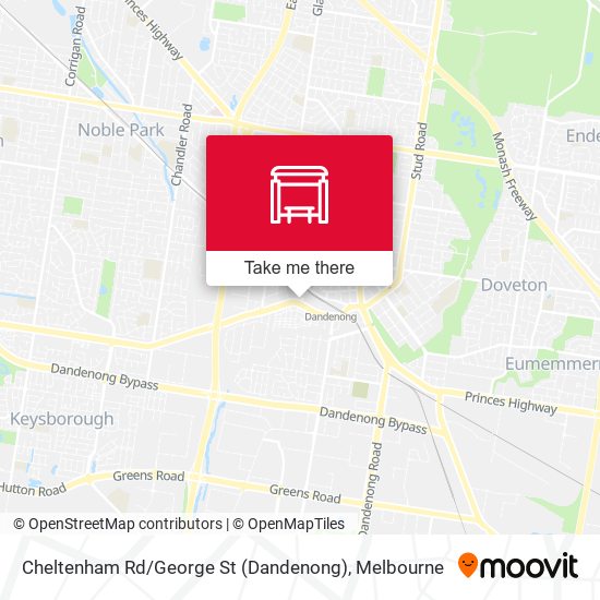 Mapa Cheltenham Rd / George St (Dandenong)