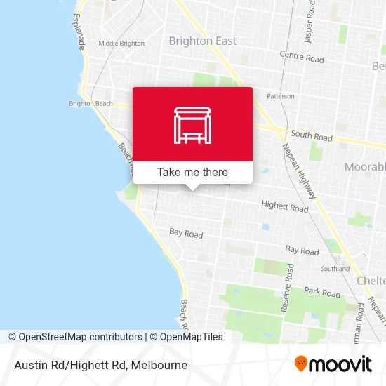 Mapa Austin Rd/Highett Rd