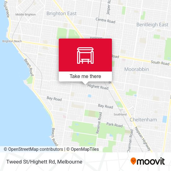 Tweed St/Highett Rd map