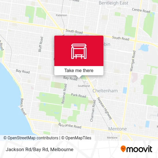 Mapa Jackson Rd/Bay Rd