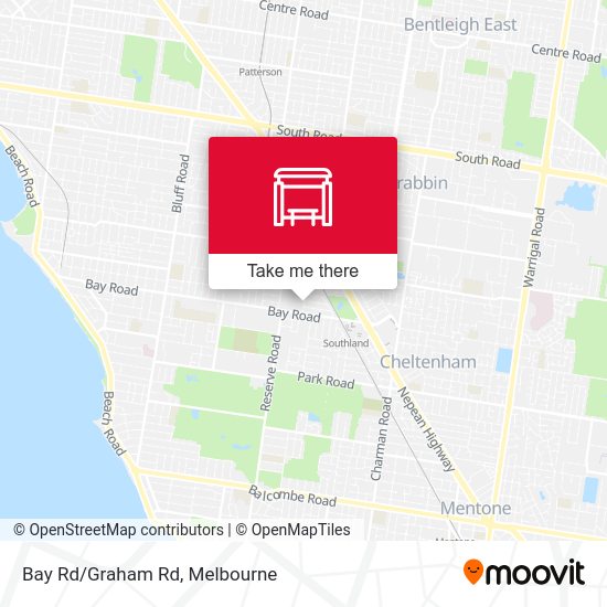 Bay Rd/Graham Rd (Cheltenham) stop Routes, Schedules, and Fares