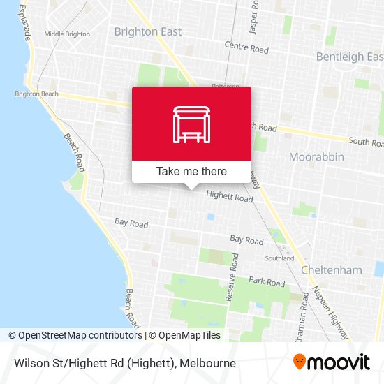 Wilson St/Highett Rd map