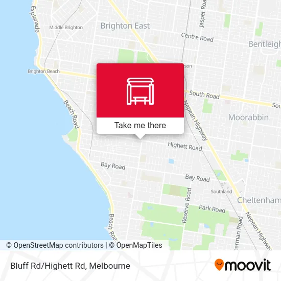 Mapa Bluff Rd/Highett Rd