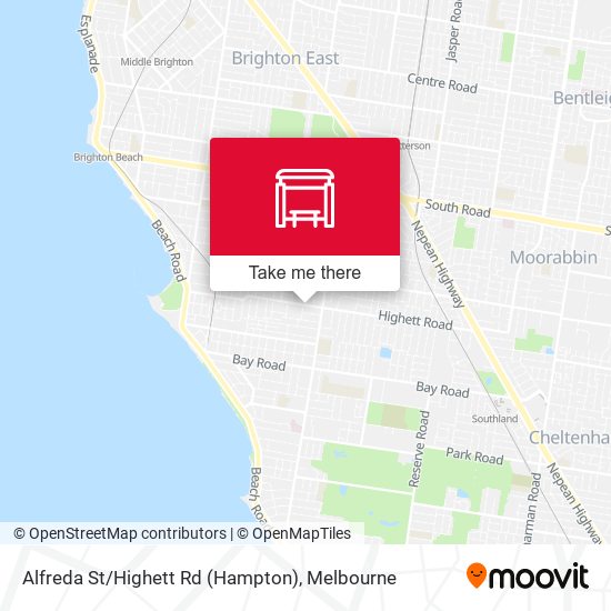 Alfreda St / Highett Rd (Hampton) map