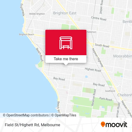 Mapa Field St/Highett Rd