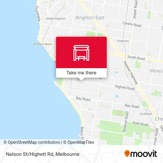Nelson St/Highett Rd map
