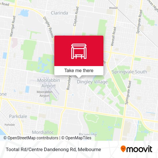 Tootal Rd/Centre Dandenong Rd map