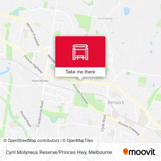 Cyril Molyneux Reserve / Princes Hwy map