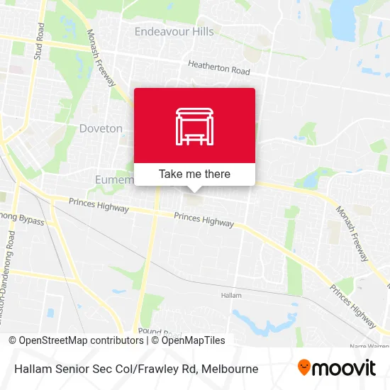 Mapa Hallam Senior Sec Col / Frawley Rd