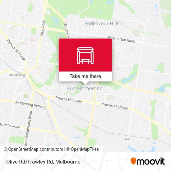 Olive Rd/Frawley Rd map