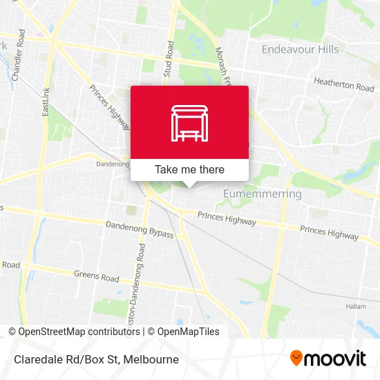 Mapa Claredale Rd/Box St