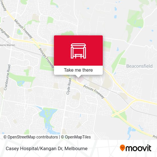 Casey Hospital/Kangan Dr map