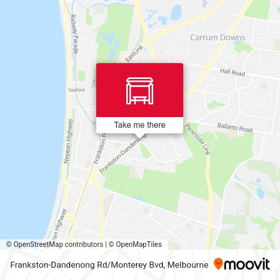 Frankston-Dandenong Rd / Monterey Bvd map