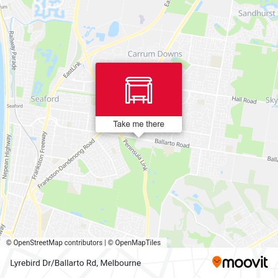 Lyrebird Dr/Ballarto Rd map