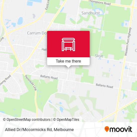 Allied Dr/Mccormicks Rd map
