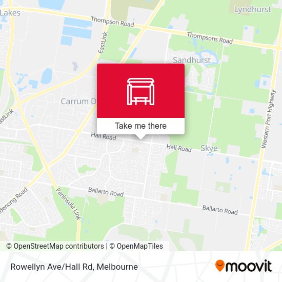 Rowellyn Ave/Hall Rd map