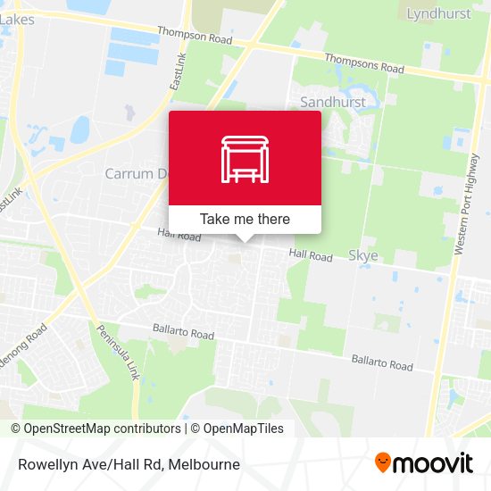 Rowellyn Ave/Hall Rd map