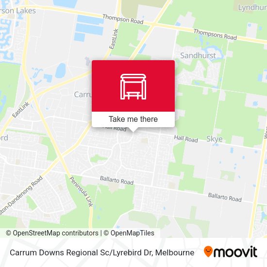 Carrum Downs Regional Sc / Lyrebird Dr map