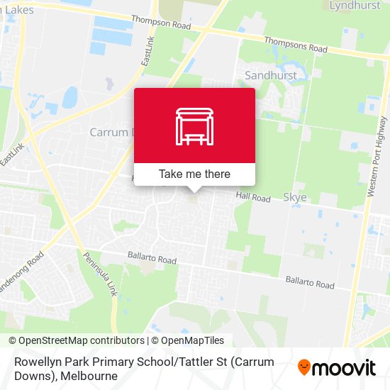 Mapa Rowellyn Park Primary School / Tattler St (Carrum Downs)