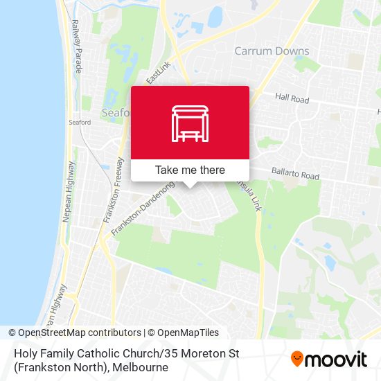 Mapa Holy Family Catholic Church / 35 Moreton St (Frankston North)