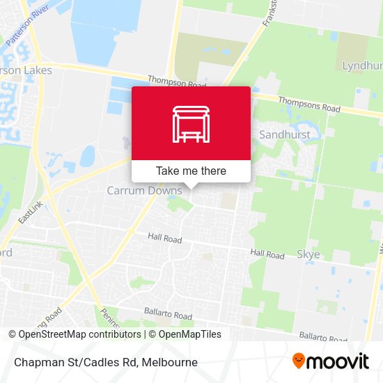 Chapman St/Cadles Rd map