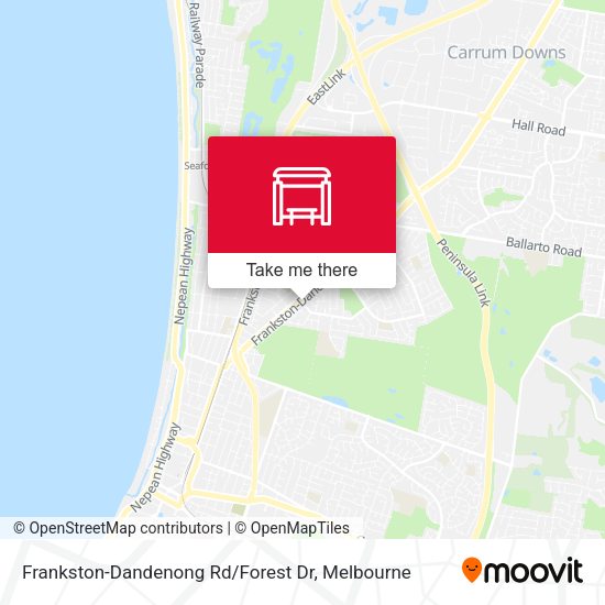 Frankston-Dandenong Rd / Forest Dr map