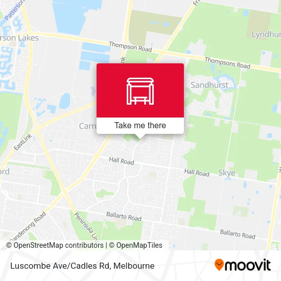 Luscombe Ave/Cadles Rd map