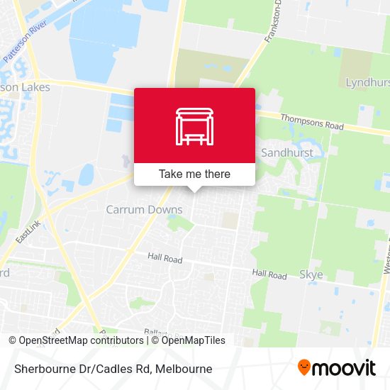 Sherbourne Dr/Cadles Rd map