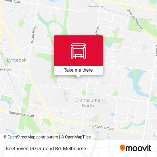 Beethoven Dr/Ormond Rd map