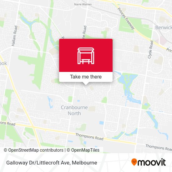 Galloway Dr/Littlecroft Ave map