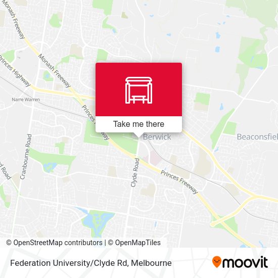 Federation University/Clyde Rd map