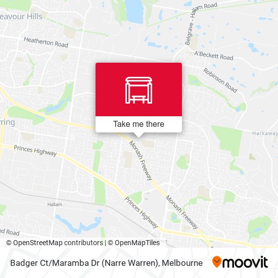 Badger Ct / Maramba Dr (Narre Warren) map