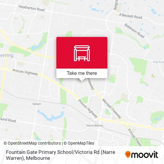 Mapa Fountain Gate Primary School / Victoria Rd (Narre Warren)