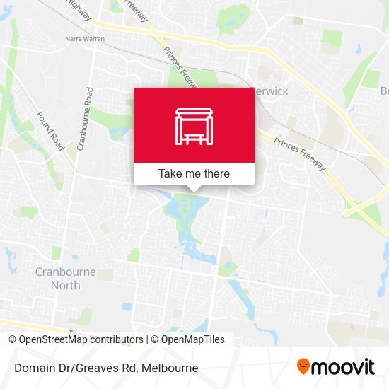 Domain Dr/Greaves Rd map