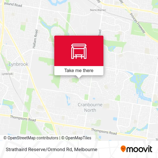 Mapa Strathaird Reserve/Ormond Rd