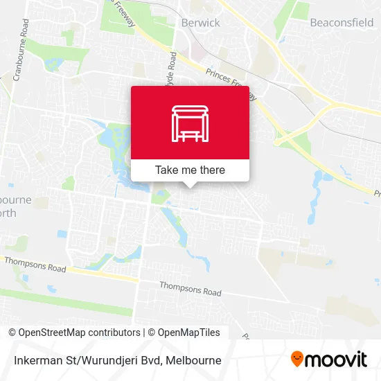 Mapa Inkerman St/Wurundjeri Bvd