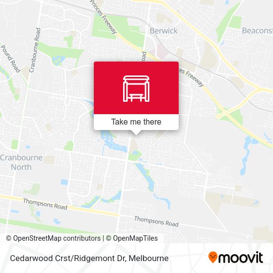 Cedarwood Crst/Ridgemont Dr map