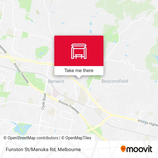 Mapa Funston St/Manuka Rd