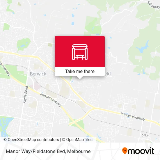 Manor Way/Fieldstone Bvd map
