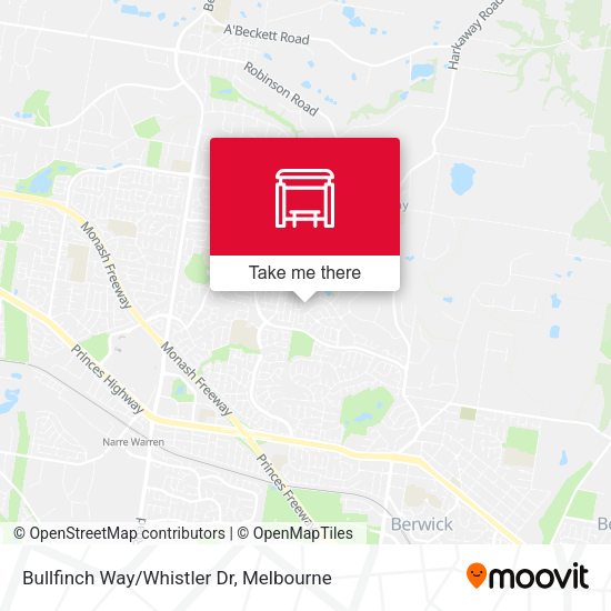 Bullfinch Way/Whistler Dr map