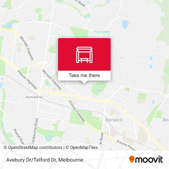 Avebury Dr/Telford Dr map