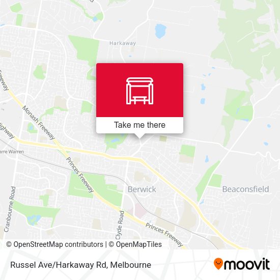 Russel Ave/Harkaway Rd map