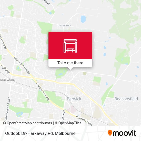 Outlook Dr/Harkaway Rd map