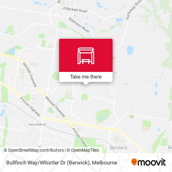 Bullfinch Way / Whistler Dr (Berwick) map