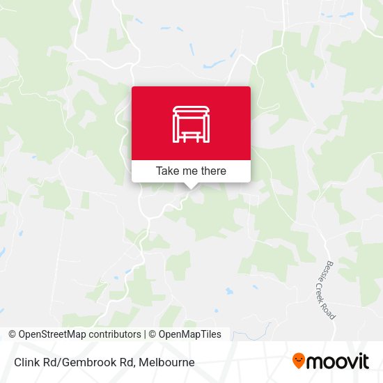 Clink Rd/Gembrook Rd map