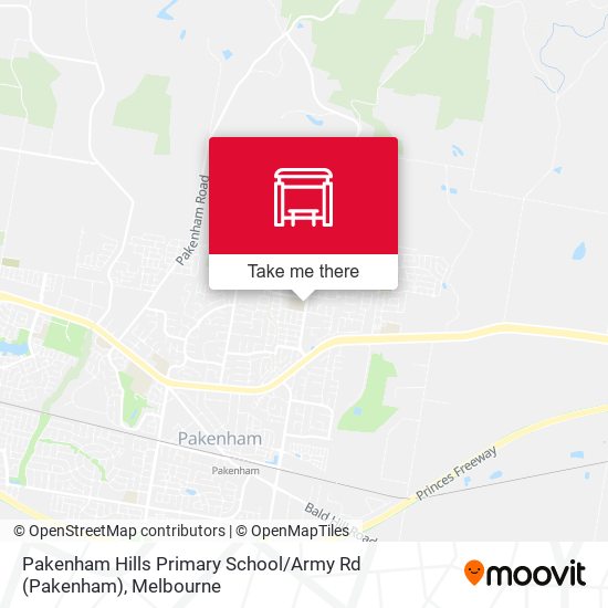 Mapa Pakenham Hills Primary School / Army Rd