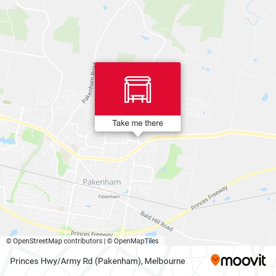 Mapa Princes Hwy/Army Rd (Pakenham)