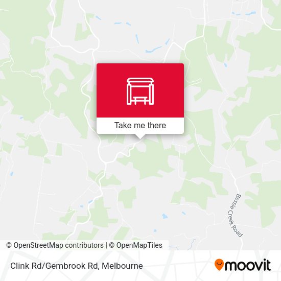 Clink Rd/Gembrook Rd map