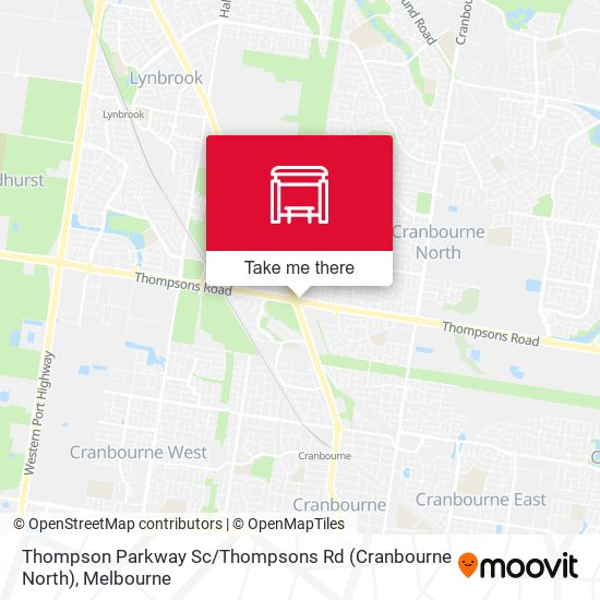 Mapa Thompson Parkway Sc / Thompsons Rd (Cranbourne North)